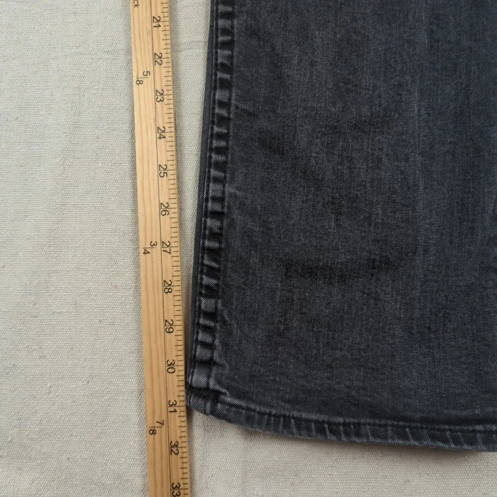 True Religion Jeans Mens 36x31 Black Ricky Relaxed Straight Flap Pocket